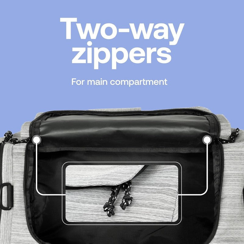 Town-Trekker 33L Heavy Duty Duffle Bag for Sports & Travel - Unisex Gray4