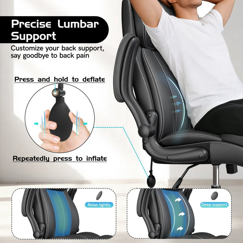 Big and Tall Office Chair 350LBS, Comfy Heavy Duty Executive Desk Chair with Adj3