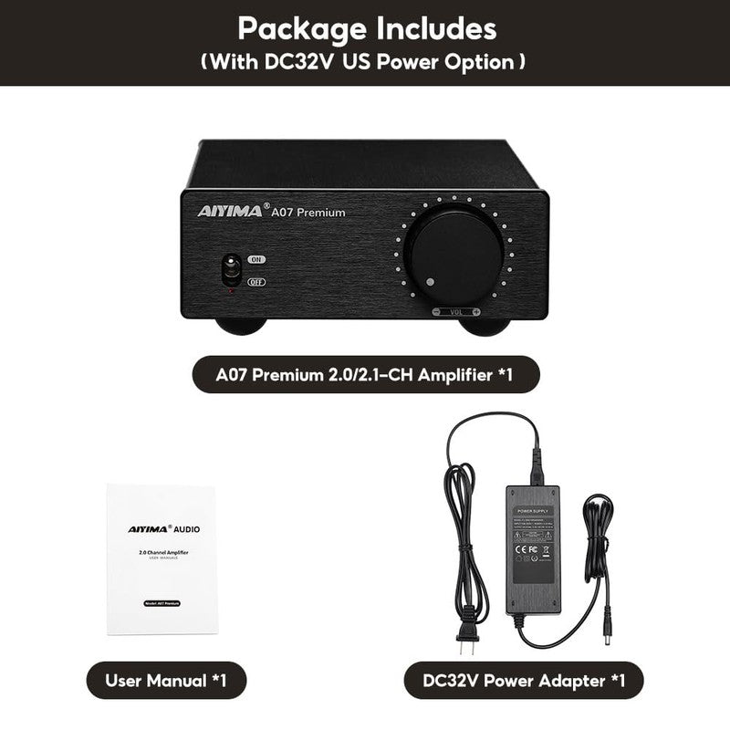 A07 TPA3255 2 Ch 300Wx2 Class D Hi Fi Mini Amp Pre Out Home/Bookshelf Audio7