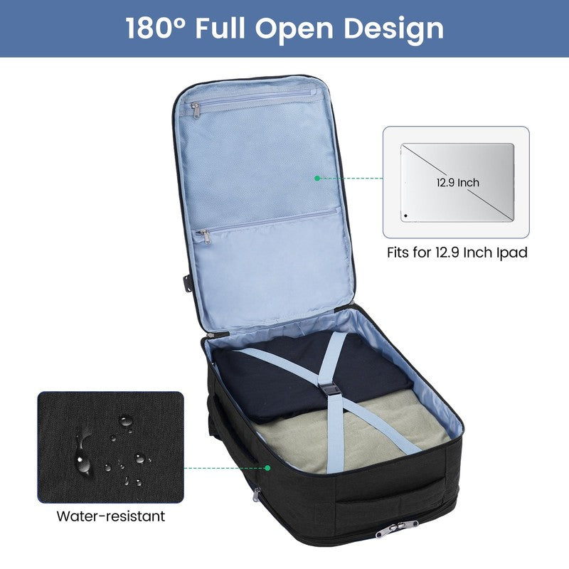 Business Travel Backpack Fits 17 Inch Laptop for Personal Item Bag 18X14X8 Clams4