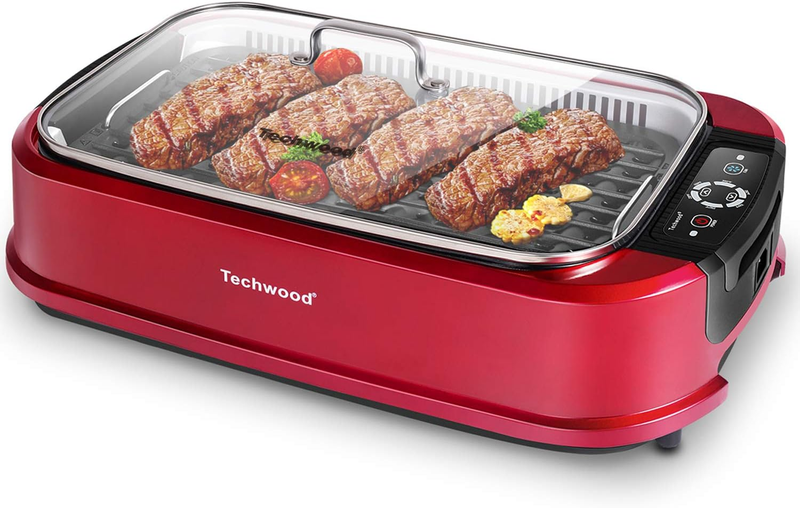 1500W Smokeless Indoor Electric Grill Korean Nonstick Plates Temp Control0