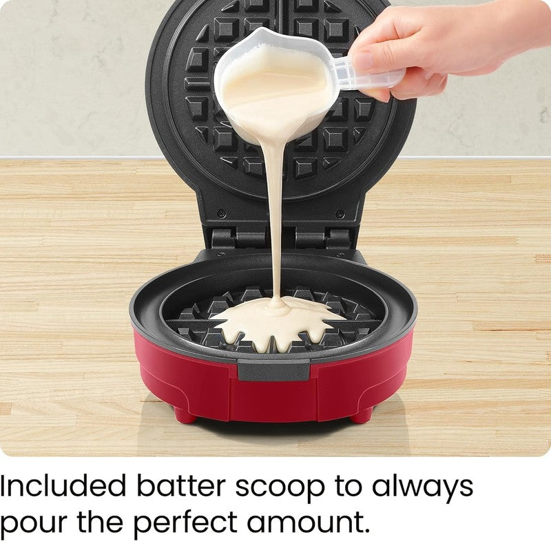 Belgian Waffle Maker Anti-Overflow Shade Control Nonstick Cool Touch Red7