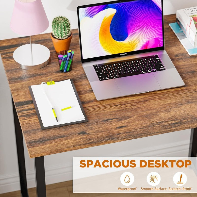 Modern Adjustable Computer Desk for Home Office   32 Inch Brown Table3