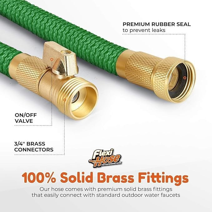 with 8 Function Nozzle, 50FT   Lightweight Expandable Garden Hose, No Kink Flexi5