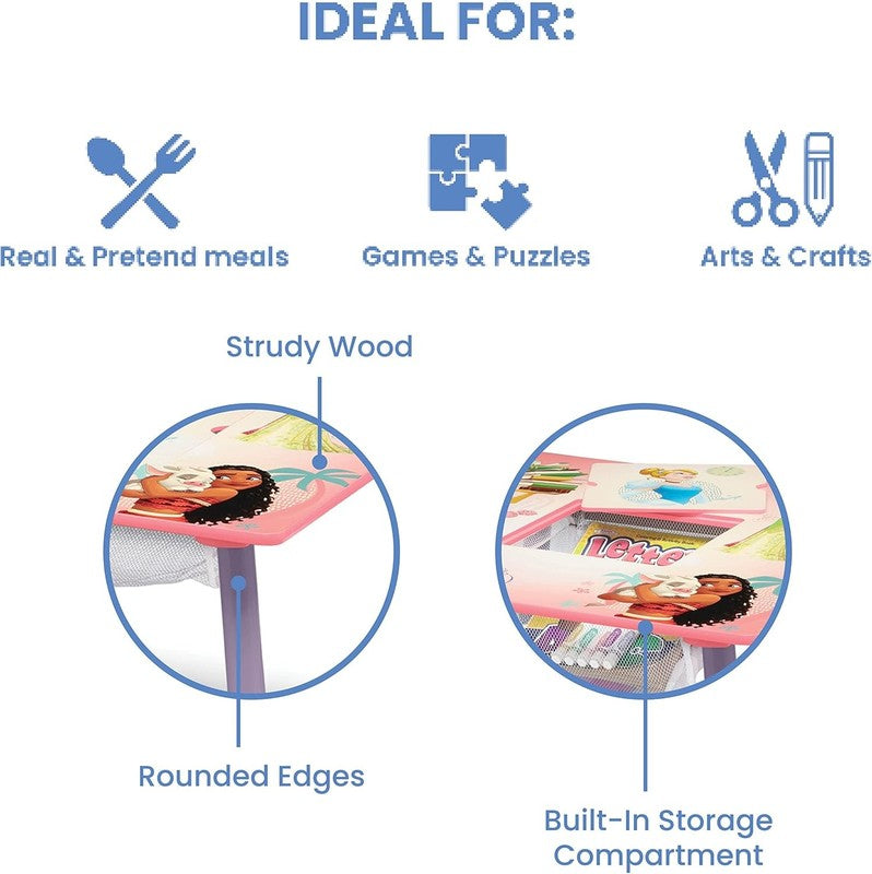 Kids Table & Chair Set with Storage 2 Chairs Princess Arts & Crafts2