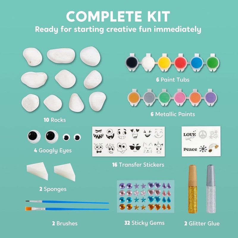 Creative Rock Painting Kit for Kids - Fun Arts & Crafts Set for Ages 6-123
