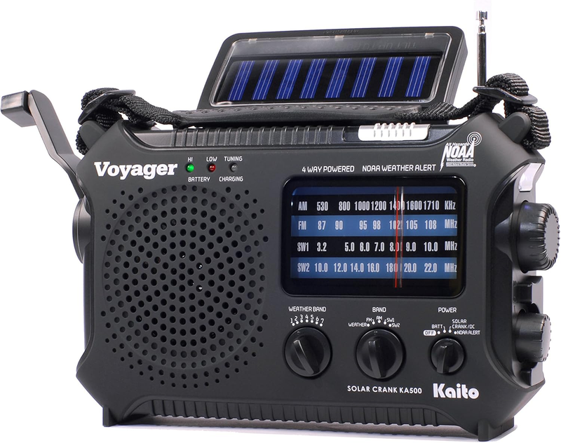 KA500 5 Way Powered Emergency AM/FM/SW NOAA Weather Alert Radio with Solar,Dynam1
