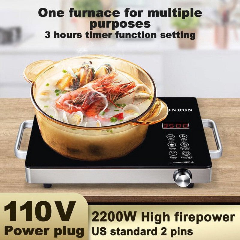 3500W Electric Ceramic Stove Hot Plate Infrared Induction Cooktop 110V10