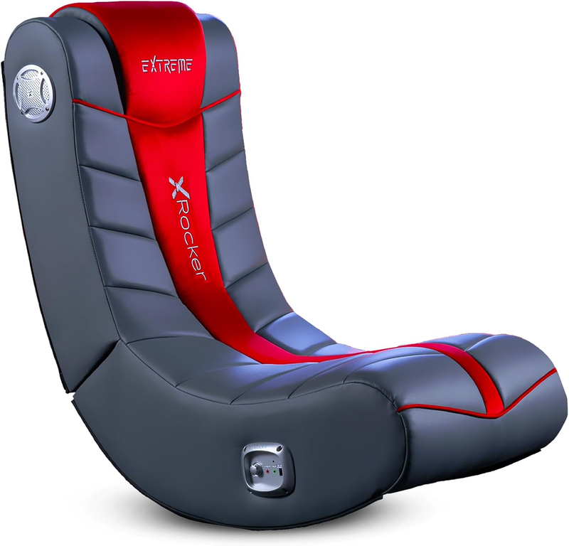 Gaming Rocker Chair w/ Speakers, Foldable Floor Seat for Teens & Kids0