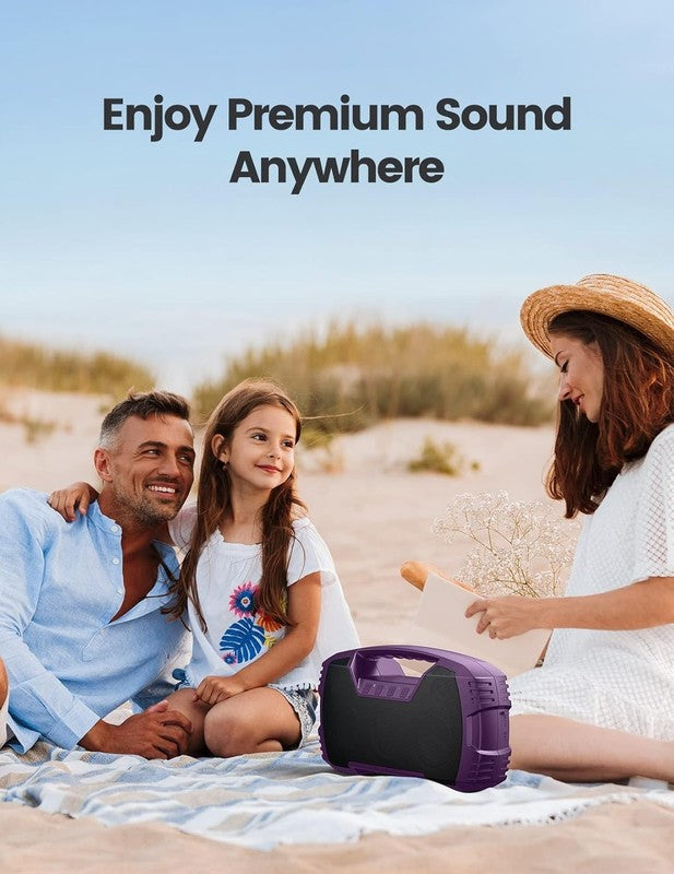 40W Bluetooth Speaker, IPX7 Waterproof, 32H Playtime, Deep Bass, Portable Handle6
