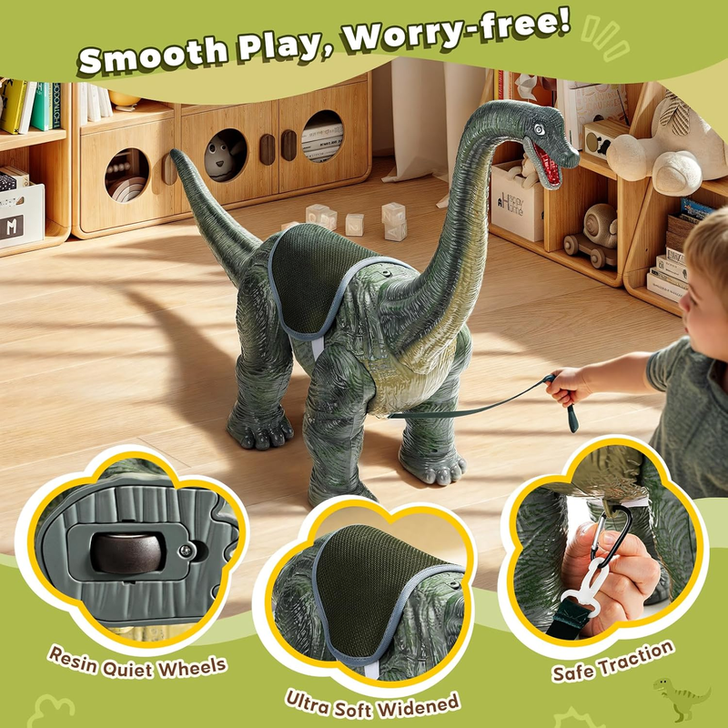 Dinosaur Ride On Push Car Kids Brachiosaurus Sound Light Toy4