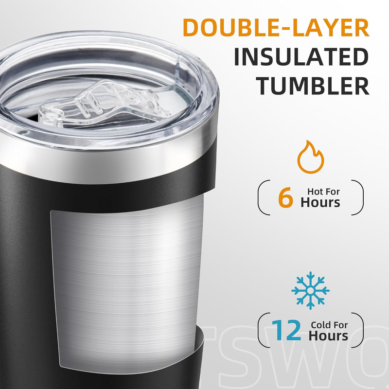 20oz Stainless Steel Tumbler 12 Pack Vacuum Insulated Coffee Cups1