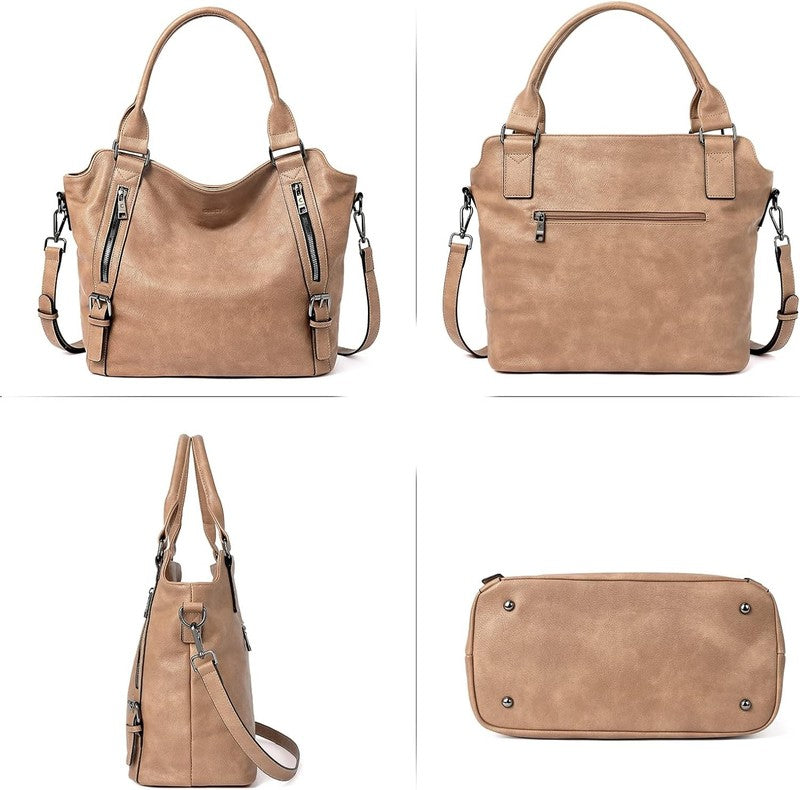Large Women’s Hobo Bag Tote Purse w/ Multiple Pockets & Adjustable Strap5