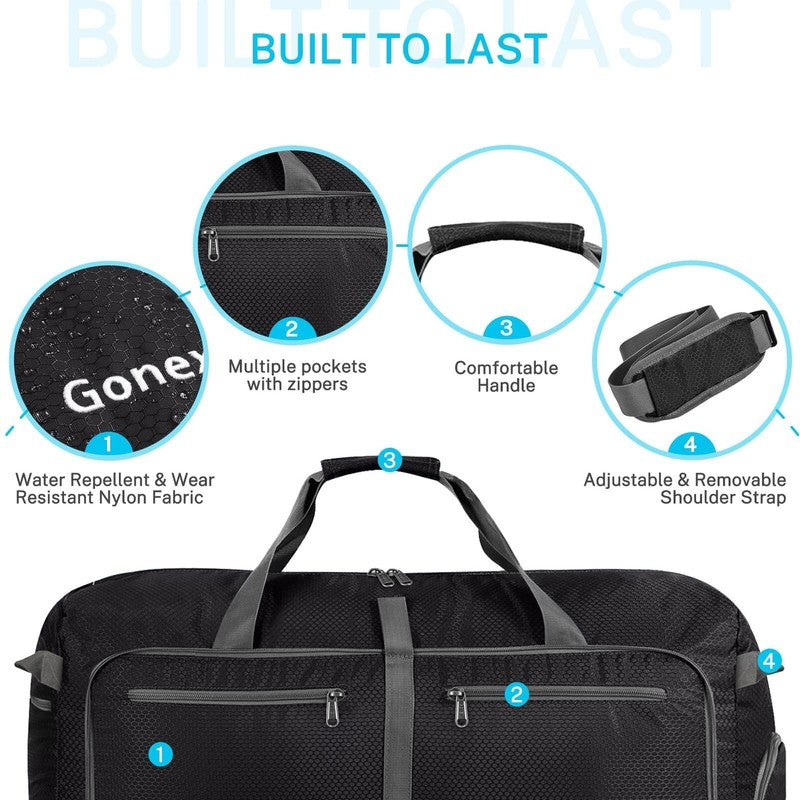 150L Travel Duffle Bags 35" Large Foldable Weekender Bag Waterproof Overnight Ba2