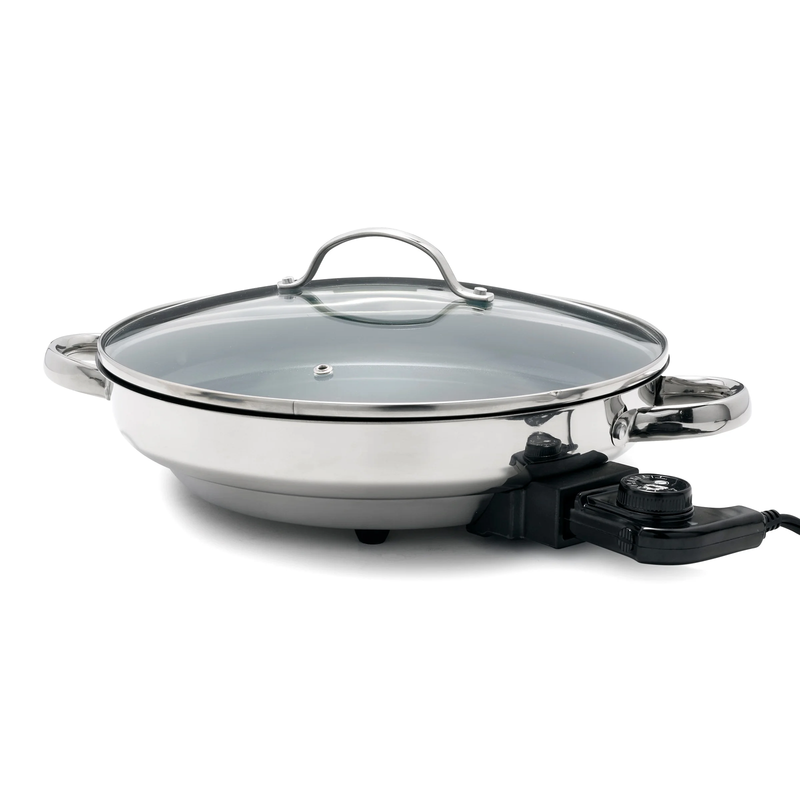 Stainless Steel 12” Ceramic Nonstick Electric Skillet7