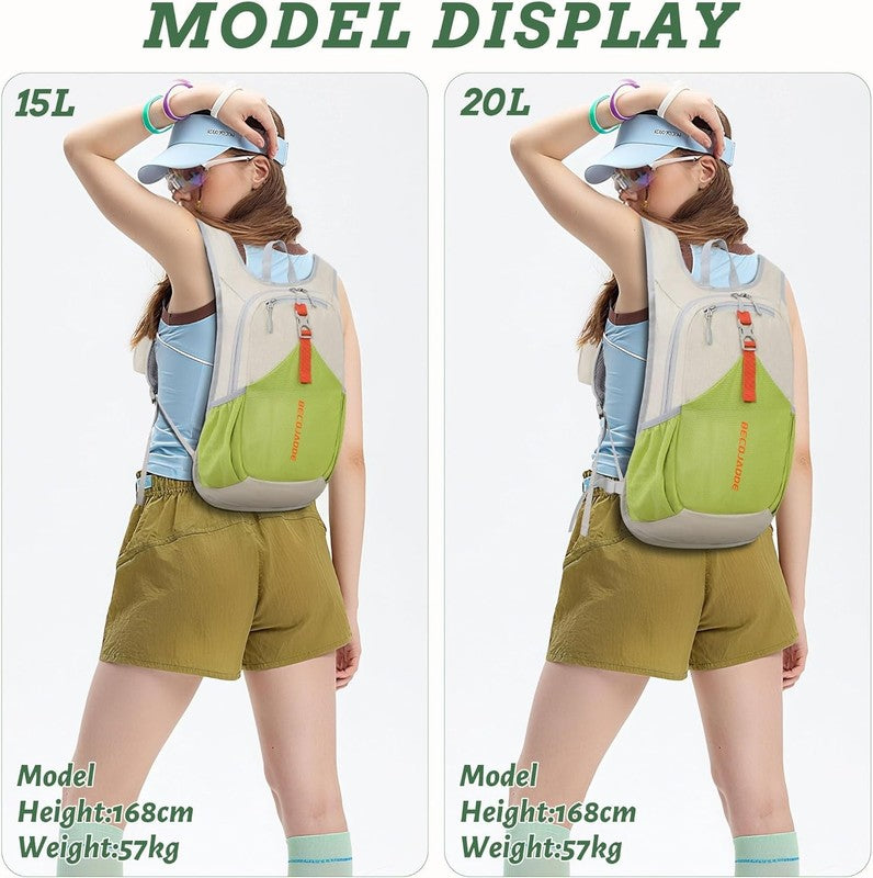 15L Small Hiking Backpack for Men Women Foldable Packable Back Pack Ultralight H4