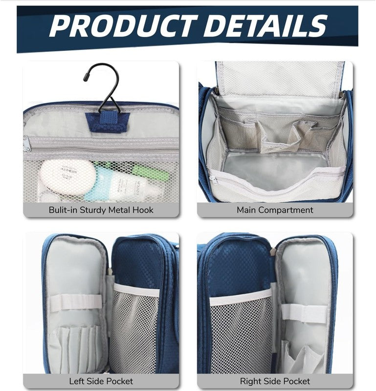 Large Hanging Toiletry Bag Travel Dopp Kit Water-Resistant for Men & Women Blue3
