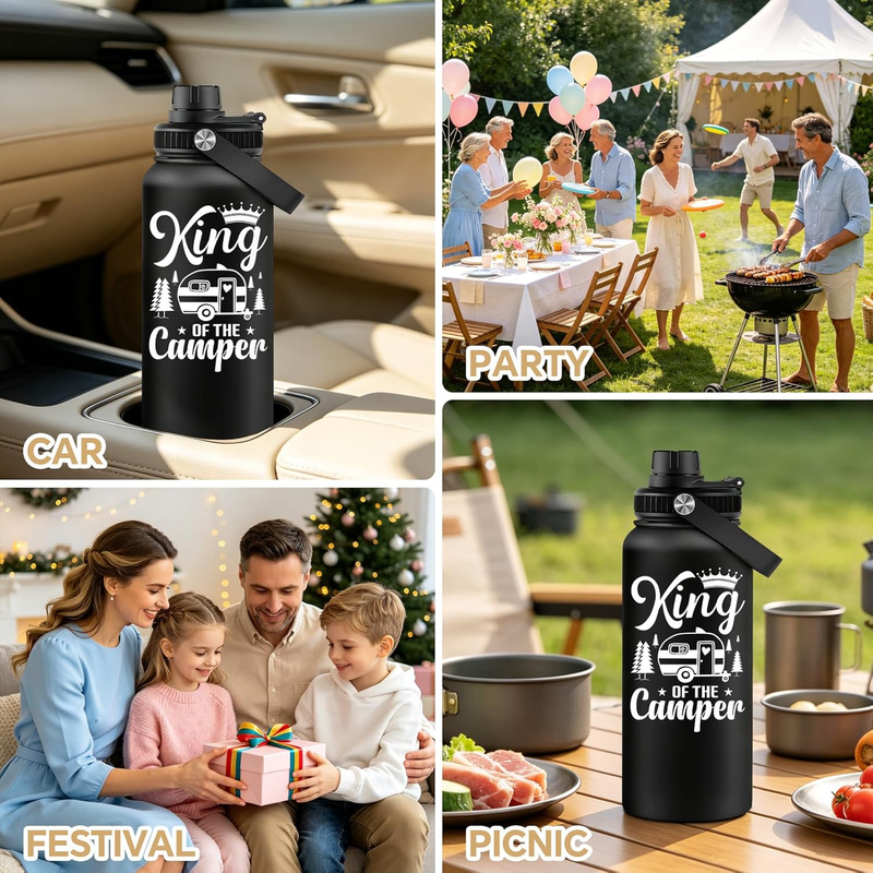 32oz Baseball Water Bottle Stainless Steel Vacuum Insulated Travel Tumbler5