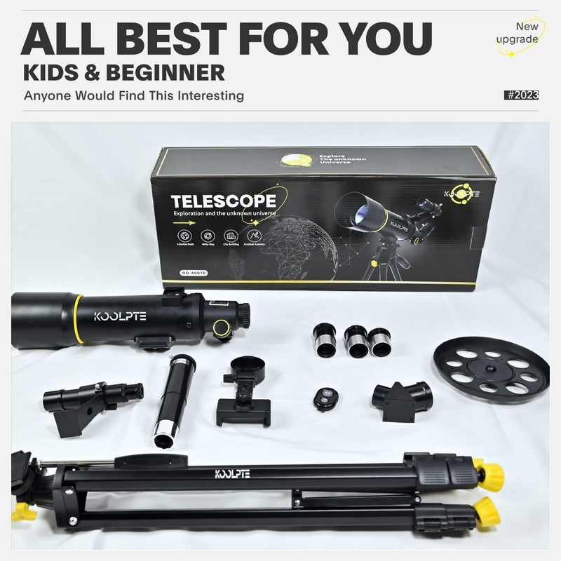 70mm Portable Telescope with Tripod & Phone Adapter for Kids & Adults6