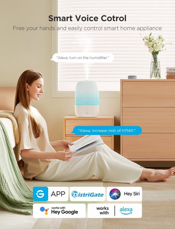 Smart Humidifier 3L Top Fill Cool Mist WiFi Alexa Diffuser Night Light1