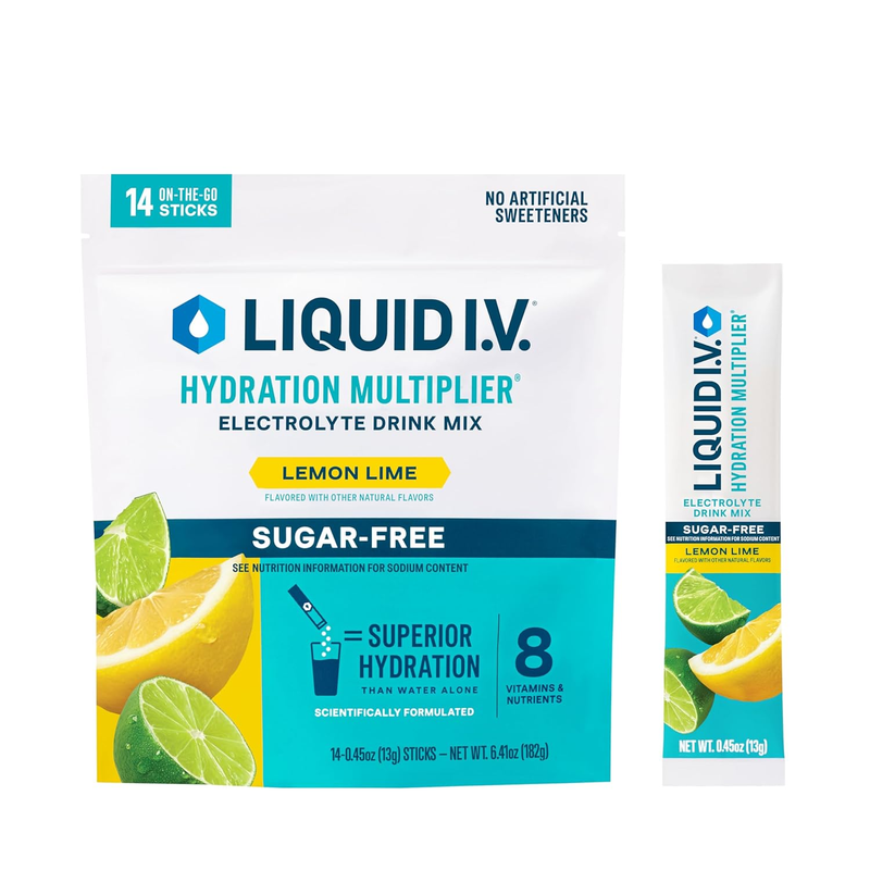 Sugar-Free Lemon Lime Hydration Multiplier - 14 Electrolyte Packets10