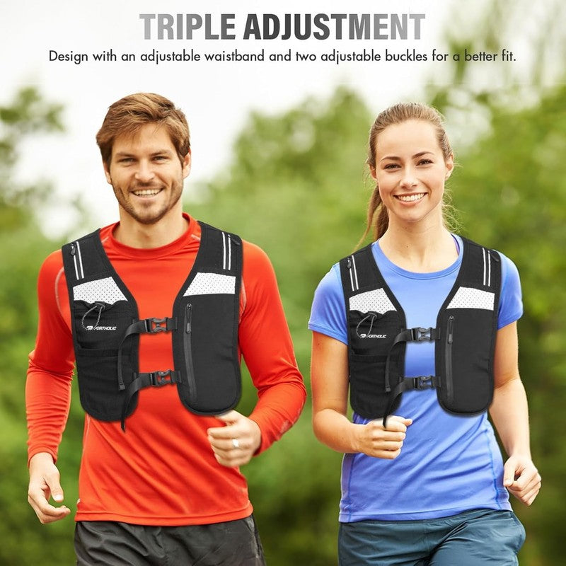 Running Vest for Women Men with 500Ml/17Oz Water Bottle |Adjustable Hydration Ve5