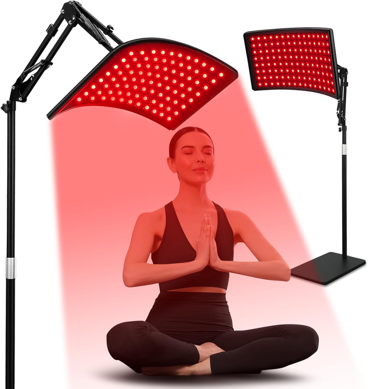 Red Light Therapy for Face and Body, Red Infrared Light Therapy Lamp with Stand 9