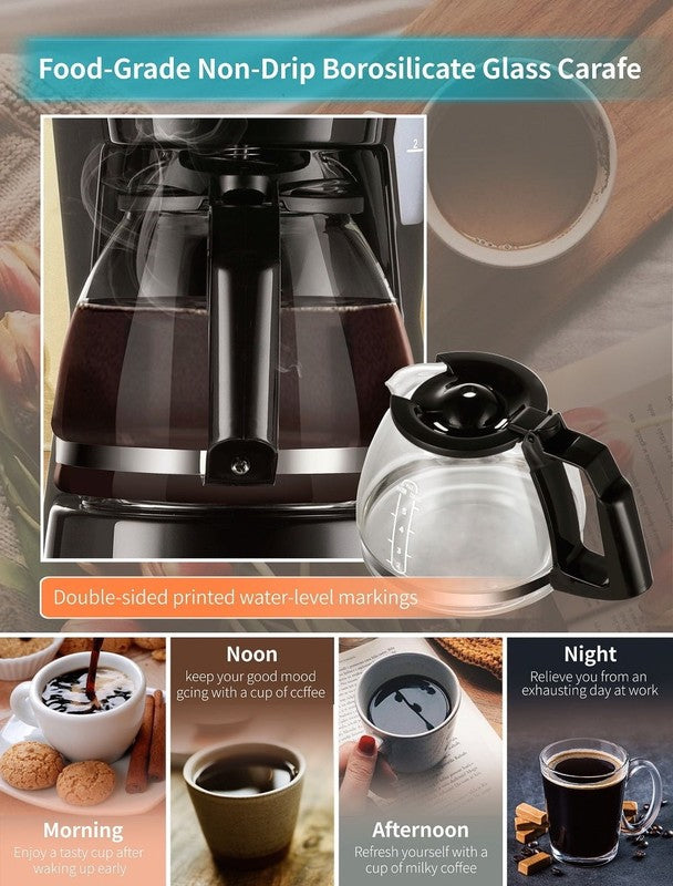 Compact 5 Cup Coffee Maker with Filter Warming Plate Glass Pot New Condition1