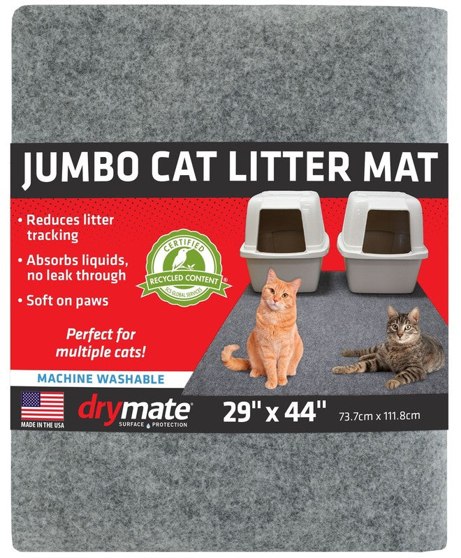 Jumbo Cat Litter Box Mat   100% Phthalate and BPA Free; Machine Washable; Soft o2
