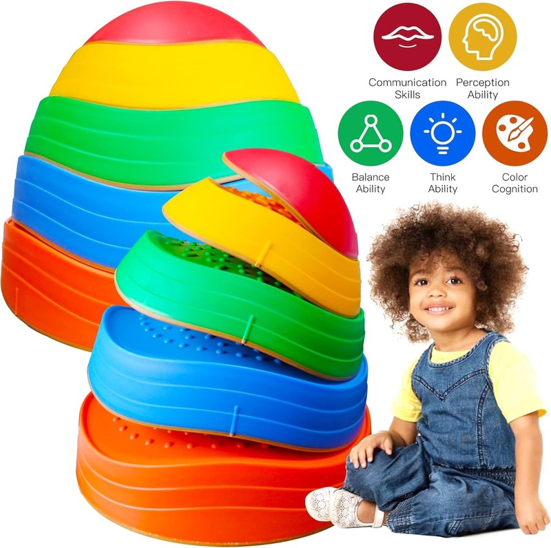 10pcs Kids Balance Stepping Stones Obstacle Course Non Slip Outdoor1