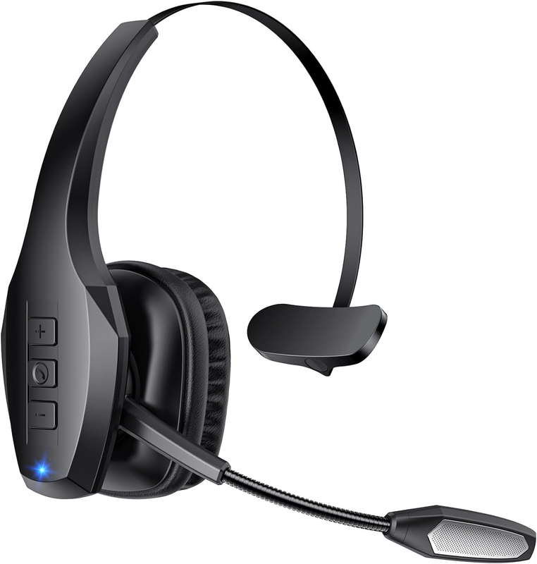 Trucker Bluetooth Headset Dual Noise Cancel Mic 55H Work Wireless PC/Phone10