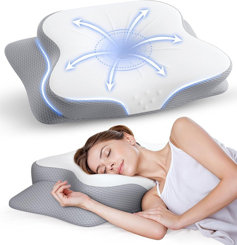 Cervical Memory Foam Pillow Neck Pain Relief Ortho Support Cooling Case7