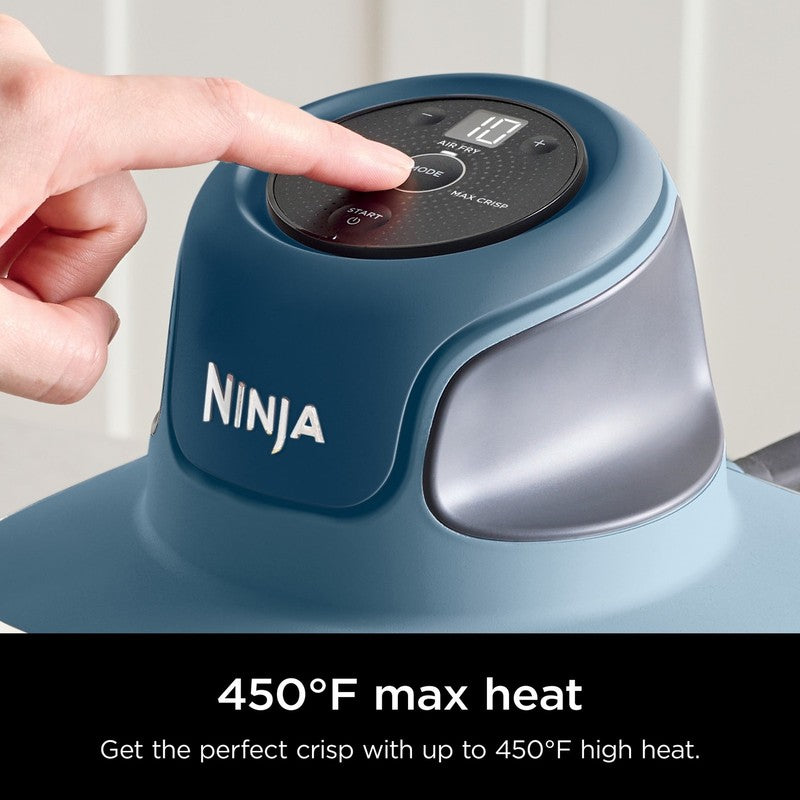 Crispi 3-in-1 Portable Air Fryer, 4QT & 5 Cup, Denim Blue FN100ND10
