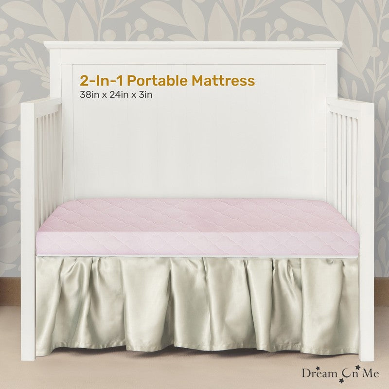 Rest EZ 2 in 1 Mini Crib Mattress, Pink6