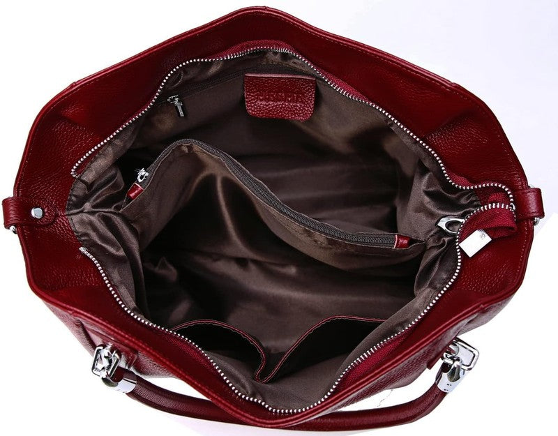 Women Leather Shoulder Tote Handbag Top Handle Satchel Hobo Crossbody Bag6