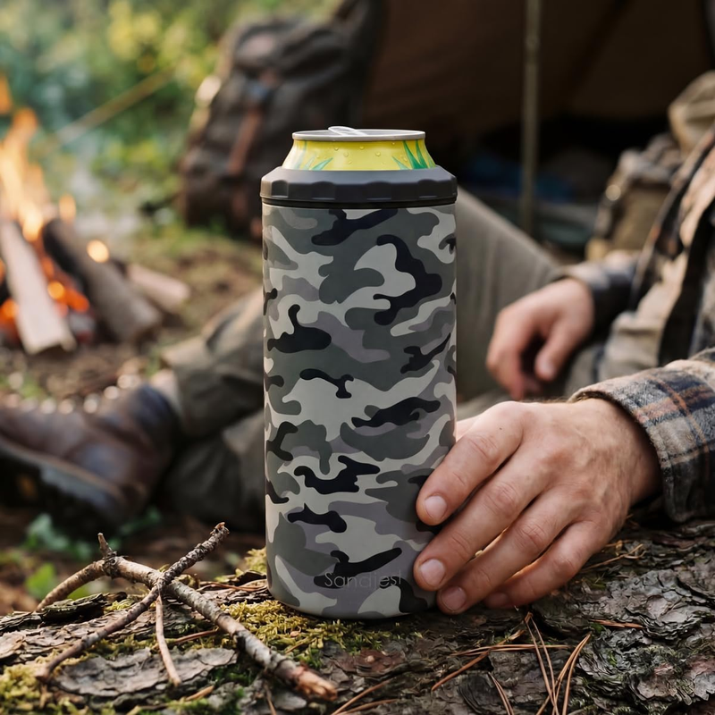 Camouflage 12oz Stainless Steel Can Cooler Insulated Tumbler Travel Mug Gift6