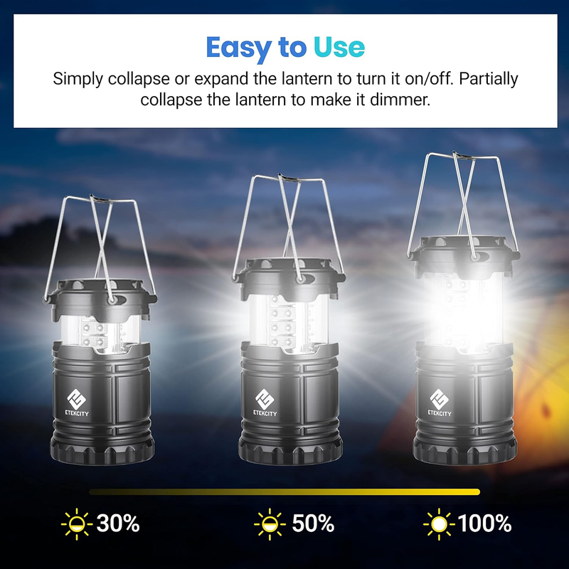 Camping Lanterns LED Flashlight 4 Pack Emergency Power Outage Survival3