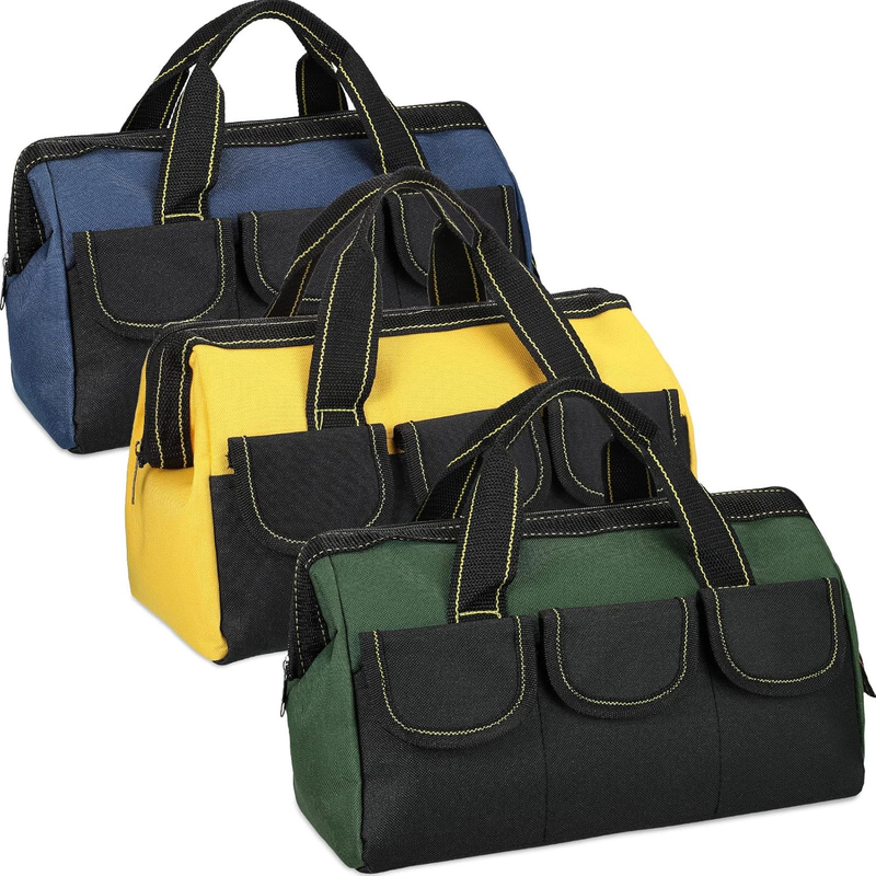 Sanwuta 3 Pack Tool Bag 16" Waterproof Hard Bottom Heavy Duty Tote10