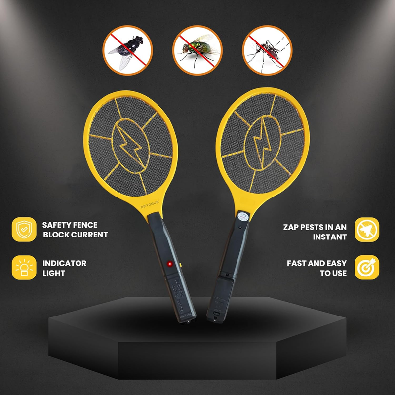 Electric Fly Swatter Bug Zapper – Battery Powered Flies & Mosquito Killer Racket2