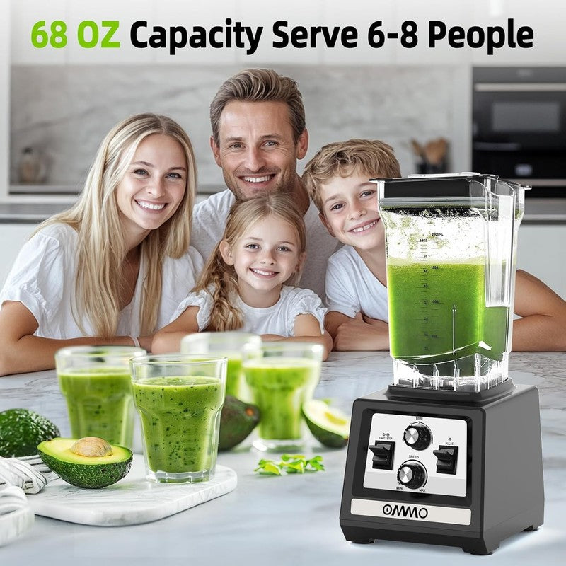 Blender for Smoothies: 1800W Peak Blenders for Kitchen, 68Oz Bpa Free Pitcher, T4