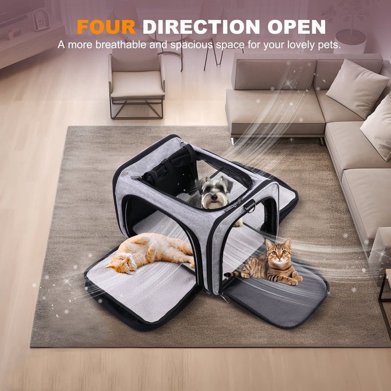 “Rolling Pet Carrier with Wheels – Foldable Airline Approved Dog & Cat Travel5
