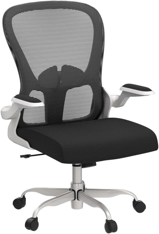 Ergonomic Mesh Office Chair Swivel Desk Chair Flip Up Arms Lumbar Support4
