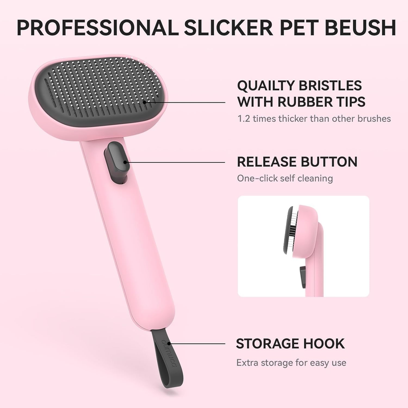 Cat Brush Shedding Long Short Hair Dog Brush Removes Loose Fur Massage Pet Brush2