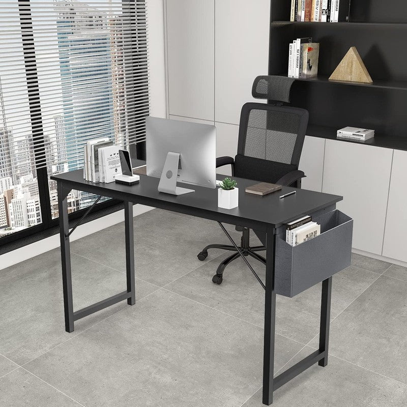 48" Computer Office Desk Writing PC Table w/ Storage Bag Headphone Hook Black6
