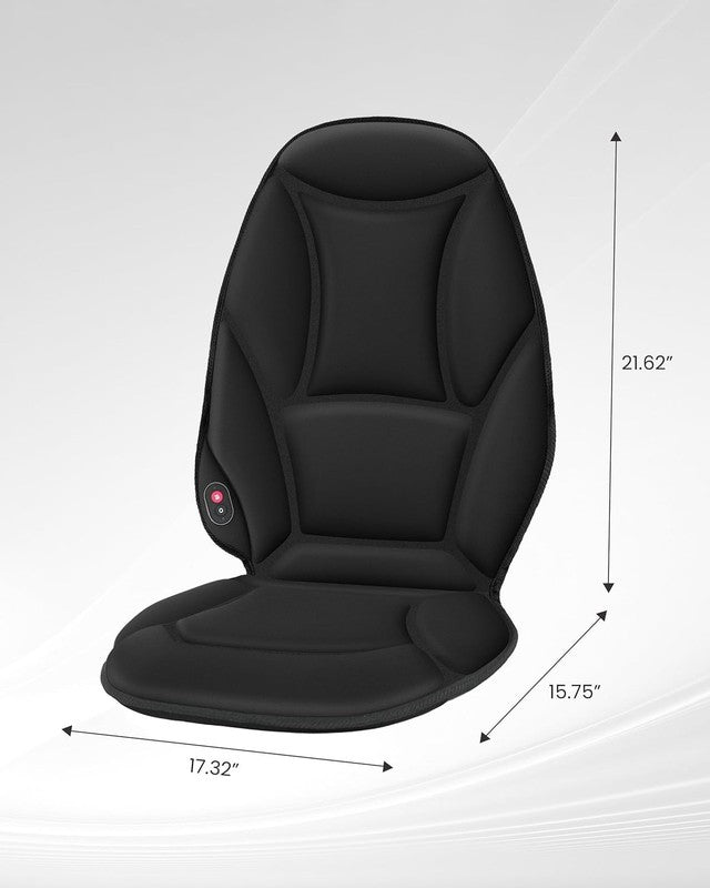 Vibration Back Massager Seat Cushion w/ Heat 5 Modes Chair Pad War8