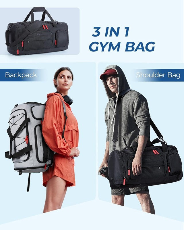 35L Gym Duffel Bag Backpack w/ Shoe Laptop Compartment Carry On Travel4