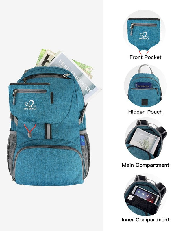 Unisex 20L Small Foldable Packable Travel Hiking Backpacks Daypack,Teal Blue3