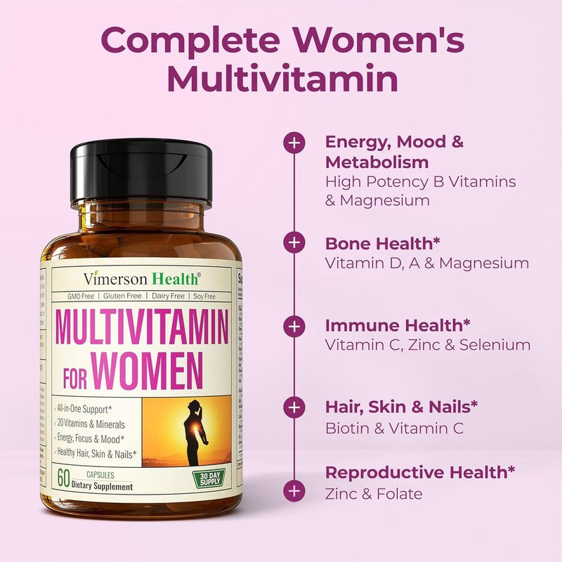 Essential Women's Multivitamins - 60 Capsules for Total Body Wellness4