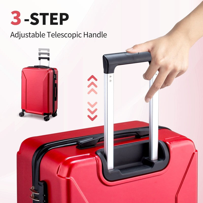 3-Piece Luggage Set with 8 Packing Cubes, Hard Shell Suitcases with Spinner Whee6