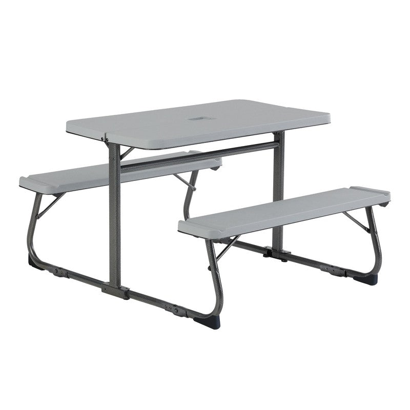 Folding Kid'S Picnic Activity Table for Ages 3-8, Gray6
